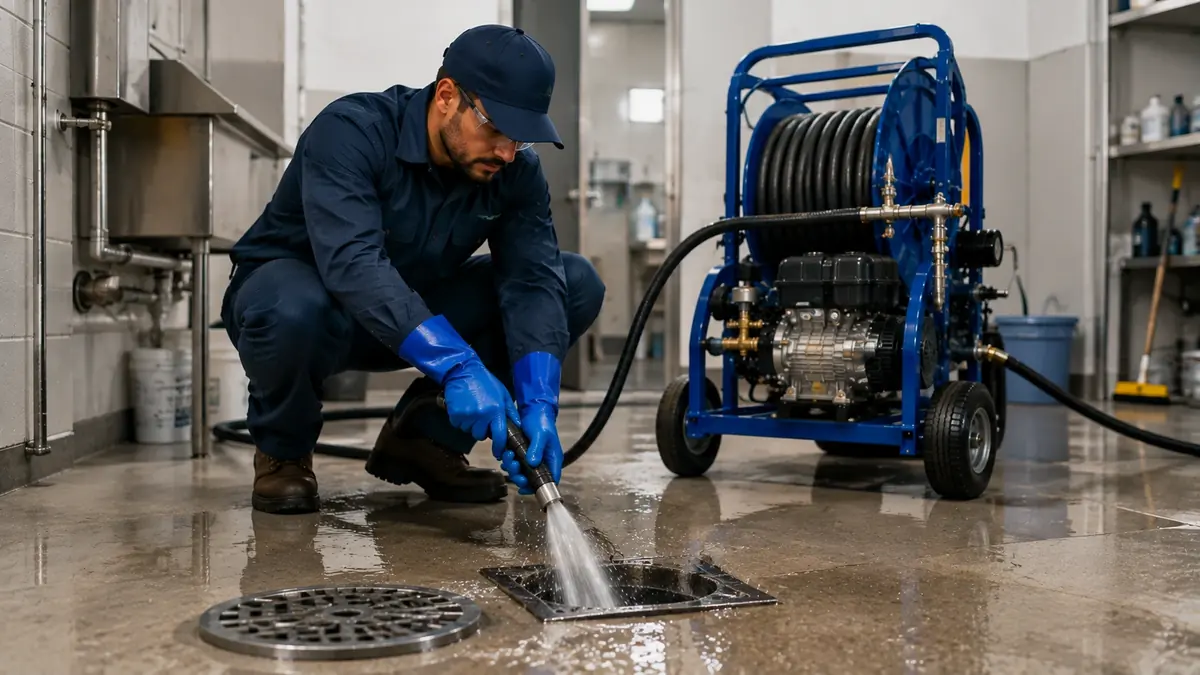Floor Drain Hydro Jet Cleaning in Port Hueneme