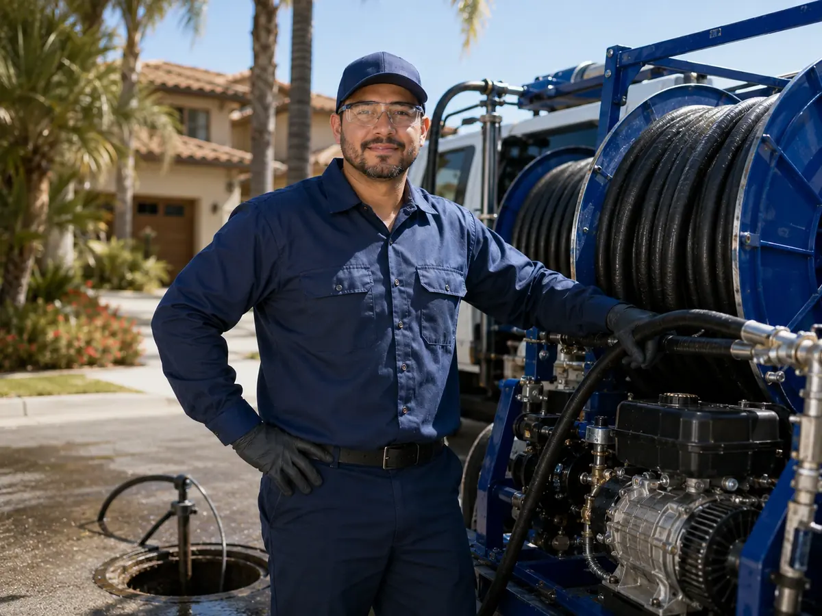 Hydro jet sewer cleaning in Port Hueneme