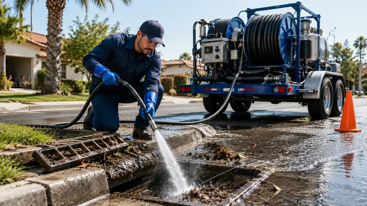 Storm Drain Hydro Jet Cleaning in Port Hueneme